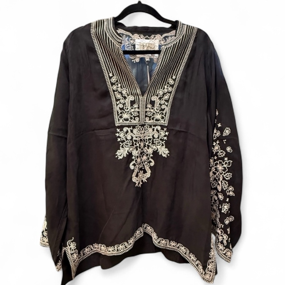 Johnny Was Biya heavily embroidered Tempest blouse NWT - Picture 10 of 13